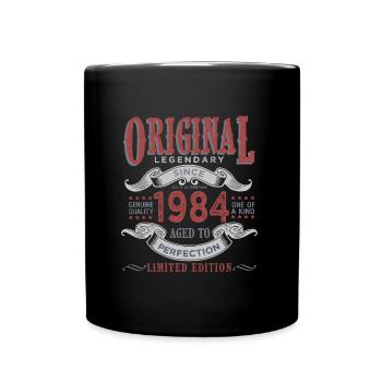 Né en 1984 Cadeau 1984 Anniversaire - Mug uni - noir - Devant
