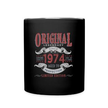 Born in 1974 1974 Birthday Gift - Full Colour Mug - black - Front