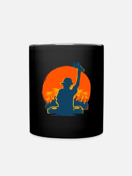 Disc Jockey Music DJ Club Deejay - Full Colour Mug - black