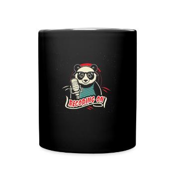 Podcaster - Tasse einfarbig - Schwarz - Vorne