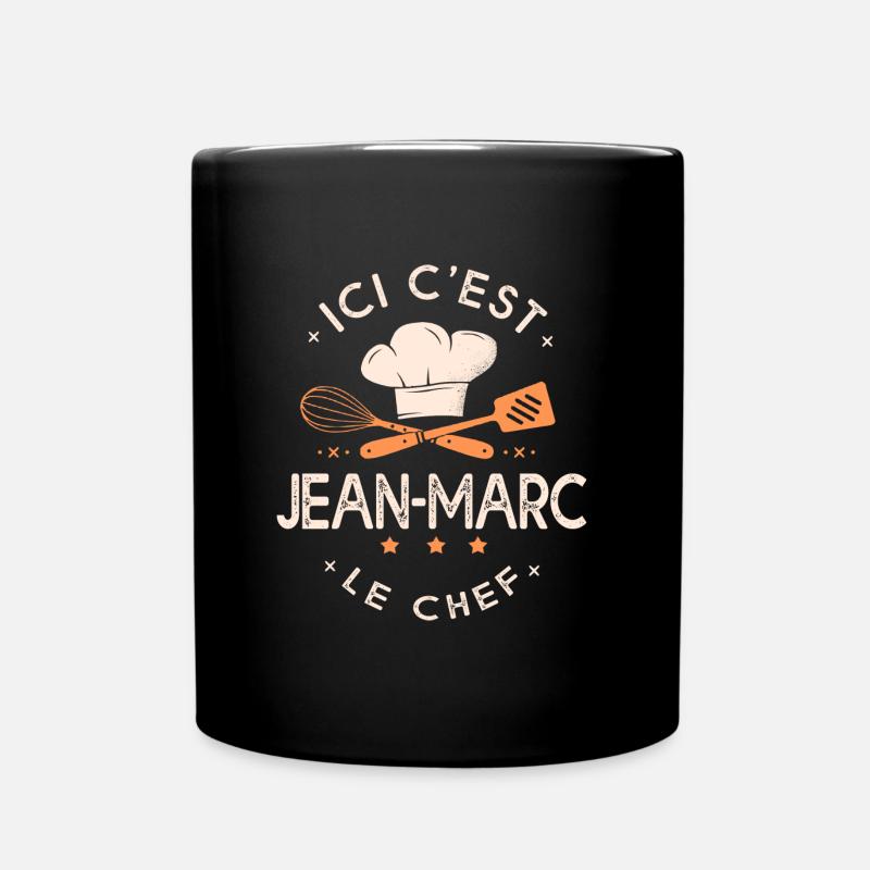 Jean Marc Chef Ici c est Jean-Marc le chef - Mug uni - noir