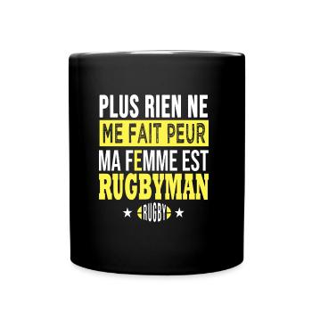 Rugby sport rugby Cadeau homme femme joueuse rugby - Mug uni - noir - Devant