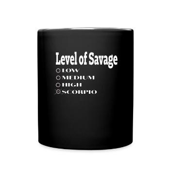 Sternzeichen Skorpion - Tasse einfarbig - Schwarz - Vorne