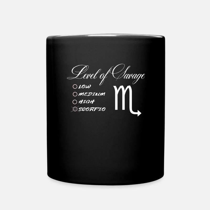 Sternzeichen Skorpion - Tasse einfarbig - Schwarz