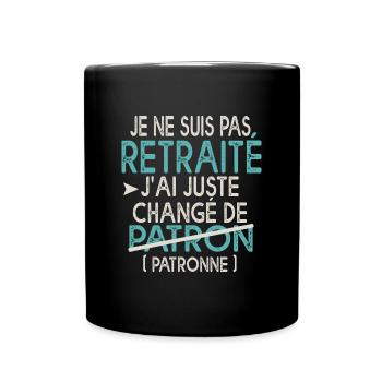 retraite humour homme retraité - Mug uni - noir - Devant
