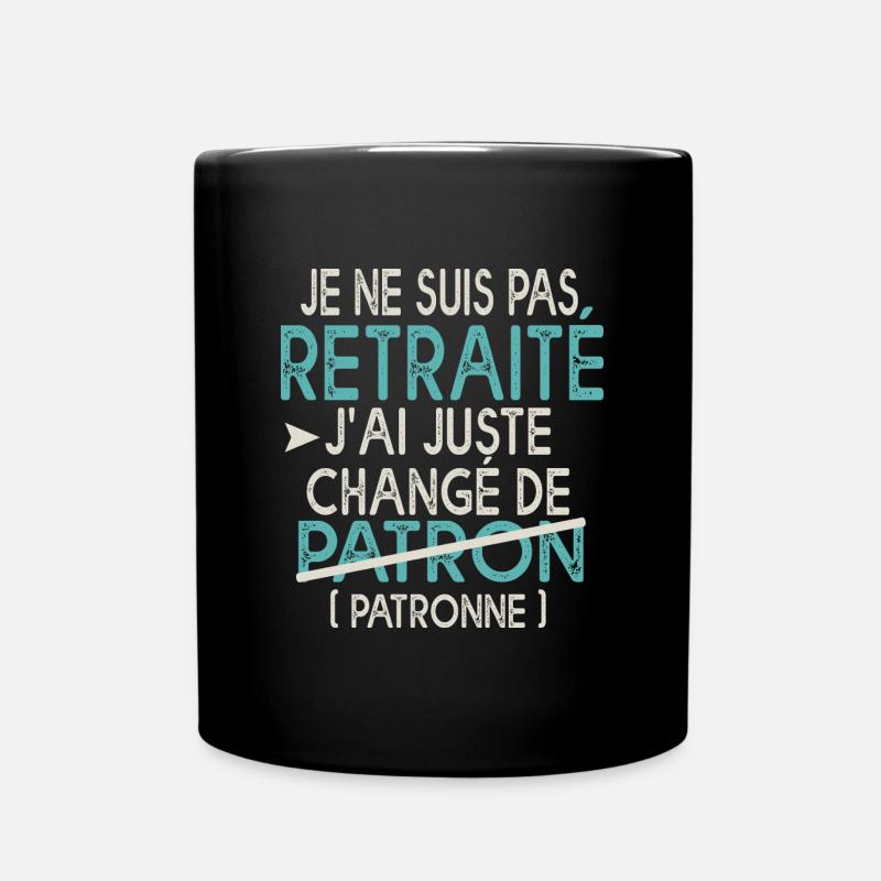 retraite humour homme retraité - Mug uni - noir