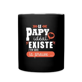 Cadeau papy idéal fête papi T shirt papy cadeau - Mug uni - noir - Devant