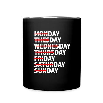 Tous les jours Jour Jour - Mug uni - noir - Devant