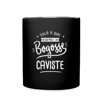 bogosse caviste cadeau humour vigneron vin - Mug uni - noir - Devant