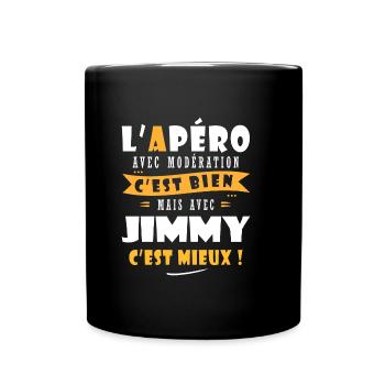 Jimmy Cadeau Humour personnalisé cadeau jimmy - Mug uni - noir - Devant