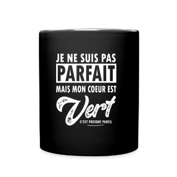Stéphanois football st étienne supporter vert fier - Mug uni - noir - Devant