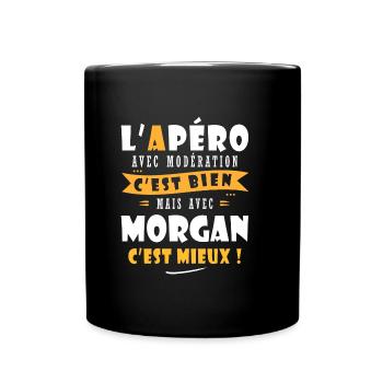 Morgan Cadeau Humour personnalisé cadeau morgan - Mug uni - noir - Devant