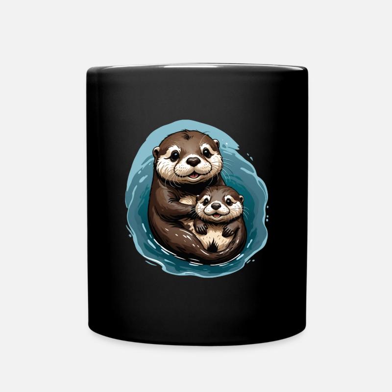Otter - Otterly in love - Tasse einfarbig - Schwarz