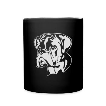 PORTRAIT DE BOXER Wilsigns - Mug uni - noir - Devant