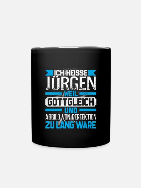 JÜRGEN - Gottgleich - Tasse einfarbig - Schwarz