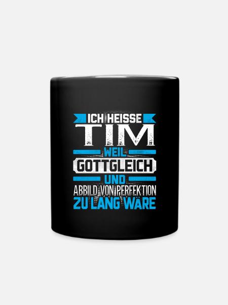 TIM - Gottgleich - Tasse einfarbig - Schwarz