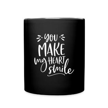 YOU MAKE MY HEART SMILE BY SUBGIRL - Tasse einfarbig - Schwarz - Vorne