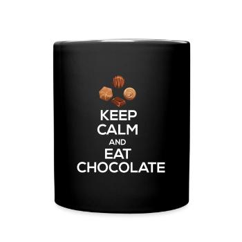 Schokolade - Tasse einfarbig - Schwarz - Vorne