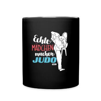 Echte Maedchen Judo HARIZ Sport Kind Damen - Tasse einfarbig - Schwarz - Vorne