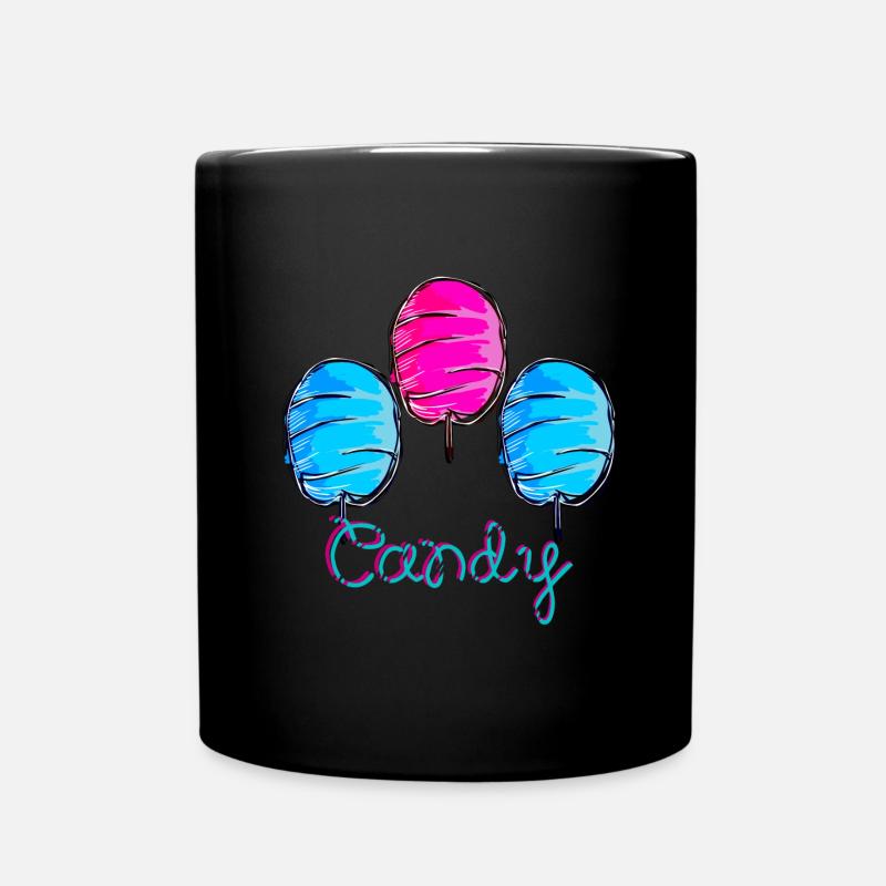 Zuckerwatte - Tasse einfarbig - Schwarz