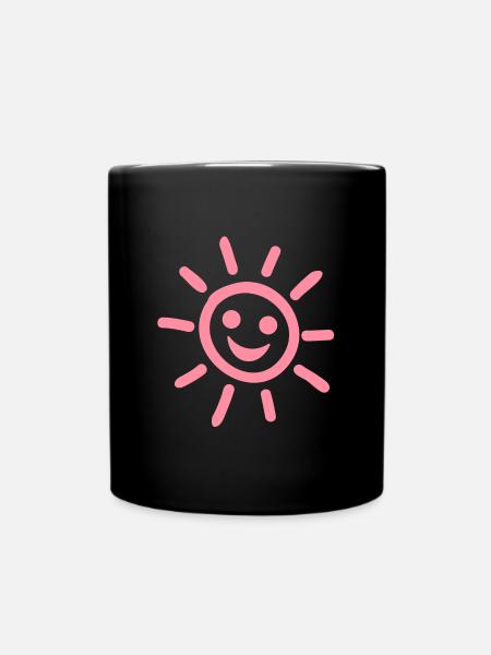 Sommer Sonne gute Laune - Tasse einfarbig - Schwarz