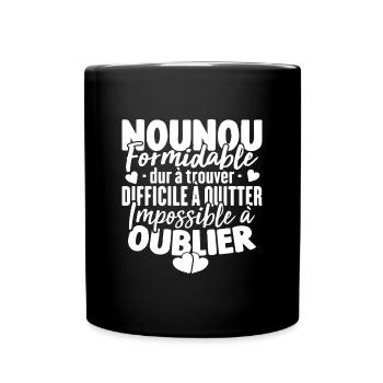 Nounou Formidable Super Idée Cadeau Pour Nounou - Mug uni - noir - Devant