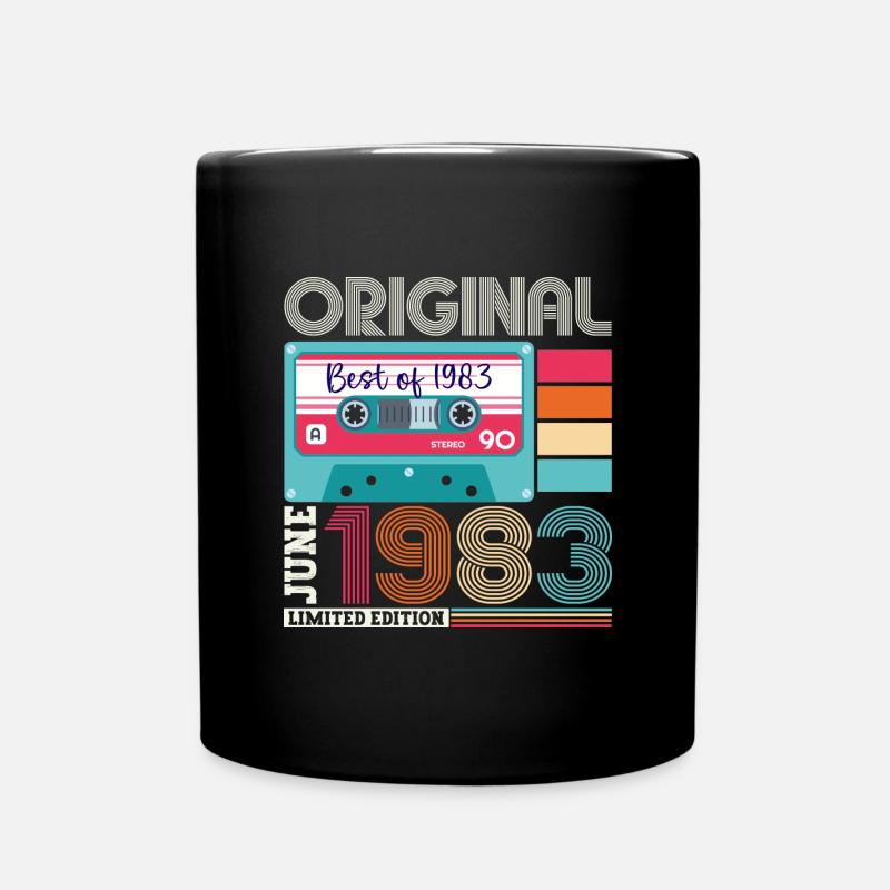 Original Juin 1983 39e anniversaire Cadeau Hommes - Mug uni - noir