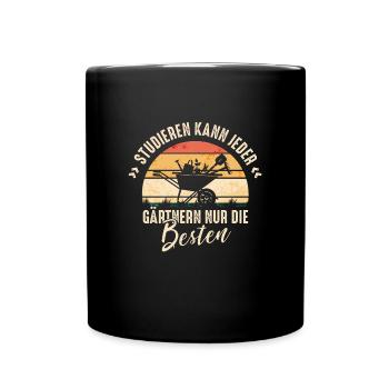 Garten Spruch Obst Gemüse Gartenarbeit Gärtner - Tasse einfarbig - Schwarz - Vorne