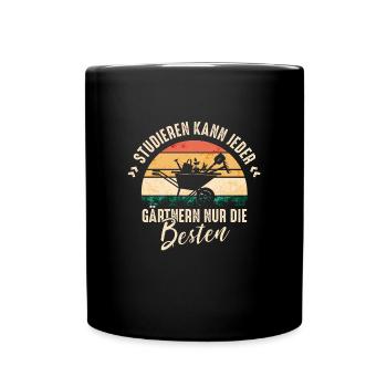 Garten Spruch Obst Gemüse Gartenarbeit Gärtner - Tasse einfarbig - Schwarz - Vorne