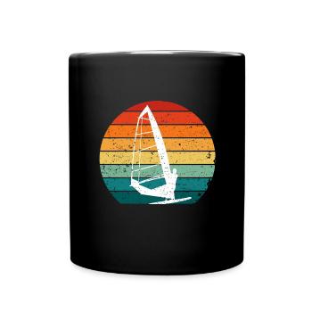 Windsurfing Windsurfer Wellenweiten Wind Wasser - Tasse einfarbig - Schwarz - Vorne
