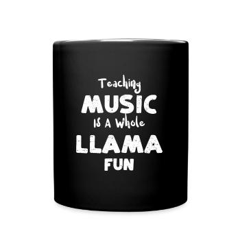 Teaching Music Is A Whole Llama Fun - Tasse einfarbig - Schwarz - Vorne