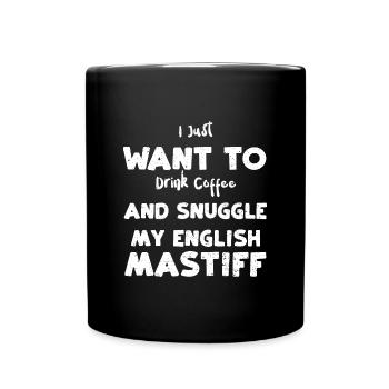Je veux juste boire du café et... - Mug uni - noir - Devant