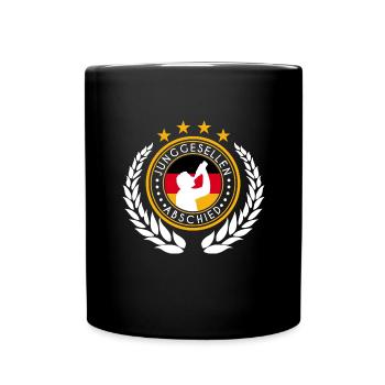 Junggesellenabschied - Deutschland Fußball JGA - Tasse einfarbig - Schwarz - Vorne