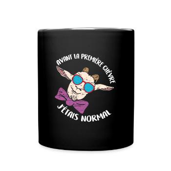 Chèvre amusante avec des lunettes de soleil - Mug uni - noir - Devant