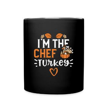 Je suis le chef Turquie - Thanksgiving - Mug uni - noir - Devant