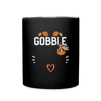 Gobble - Action de grâce - Mug uni - noir - Devant