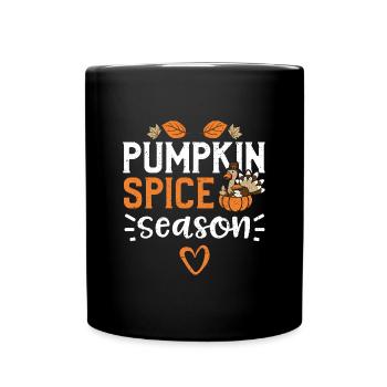 Saison des épices à la citrouille - Mug uni - noir - Devant