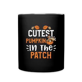 Cutest Pumpkin In The Patch - Full Colour Mug - black - Front