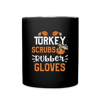 Turkey Scrubs Rubber Gloves - Tasse einfarbig - Schwarz - Vorne