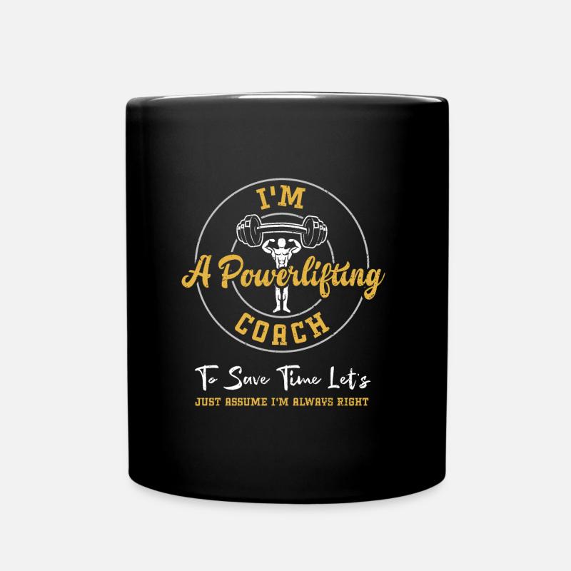 I'm A Powerlifting Coach To Save... - Full Colour Mug - black