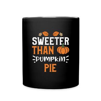 Sweeter Than Pumpkin Pie - Pumpkin - Full Colour Mug - black - Front