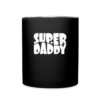 Super Daddy for Best Papa Retro Vintage - Full Colour Mug - black - Front