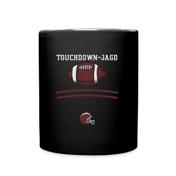 Touchdown-Jagd - Football - Tasse einfarbig - Schwarz - Vorne