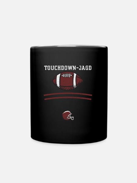 Touchdown-Jagd - Football - Tasse einfarbig - Schwarz