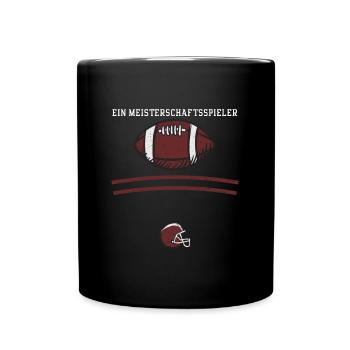Ein Meisterschaftsspieler - Tasse einfarbig - Schwarz - Vorne