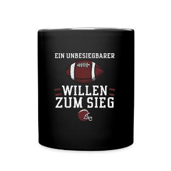 Ein unbesiegbarer Willen zum Sieg - Tasse einfarbig - Schwarz - Vorne