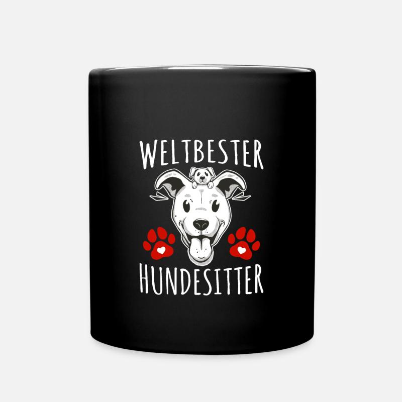 Hundesitter - Tasse einfarbig - Schwarz