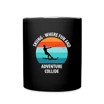 Water skis, water skis, water skiers - Full Colour Mug - black - Front