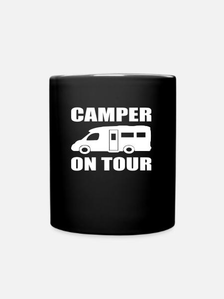 camping - Tasse einfarbig - Schwarz