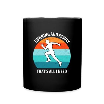 Joggen - Tasse einfarbig - Schwarz - Vorne